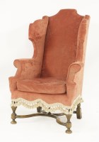 Lot 428 - A William and Mary-style wing armchair