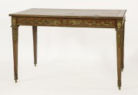 Lot 430 - A Louis XV style bureau plat