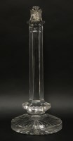 Lot 427 - An Edwardian clear glass table lamp