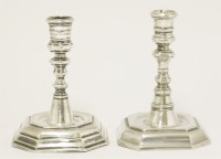 Lot 11 - An early 18th century German silver candlestick