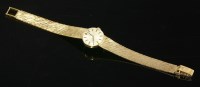 Lot 608 - A ladies' 9ct gold Omega mechanical bracelet watch