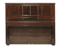 Lot 432 - A Victorian Bechstein walnut upright piano