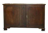 Lot 1401 - A George III mahogany side cabinet