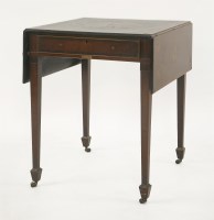 Lot 423 - A George III inlaid partridgewood Pembroke table