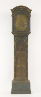 Lot 291 - A George III blue lacquered eight-day longcase clock