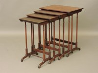 Lot 572 - A mahogany quartetto nest of tables