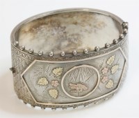 Lot 1003 - A Victorian silver hinged bangle