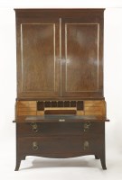 Lot 625 - A mahogany secretaire bookcase