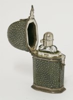 Lot 164 - A George V shagreen and silver-mounted scent bottle case