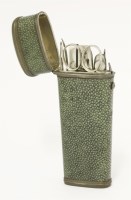 Lot 168 - A shagreen gentleman's etui