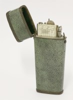 Lot 169 - A large shagreen drawing set etui