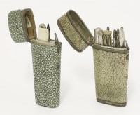 Lot 172 - A shagreen gentleman's etui