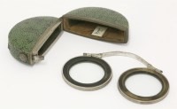 Lot 181 - A rare shagreen circular case