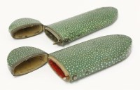 Lot 186 - Two shagreen spectacle cases