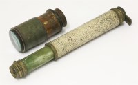 Lot 193 - A Sterrop-type shagreen cased single drawer telescope