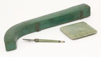 Lot 196 - An unusual shagreen covered parasol handle case