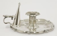 Lot 93 - A George IV silver chamberstick and extinguisher