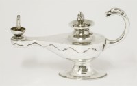 Lot 229 - A silver Aladdin lamp cigar lighter