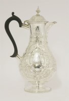 Lot 98 - A Victorian silver hot water jug