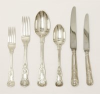 Lot 101 - A William IV/Victorian/early 20th century composite king's pattern flatware service