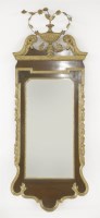 Lot 348 - A George II-style gilt and walnut framed pier glass