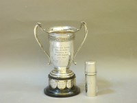 Lot 171 - A silver two handled presentation trophy