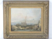 Lot 536 - John H Wilson RSA (1774-1855)
'ENTRANCE TO THE TYNE'
Inscribed on label verso