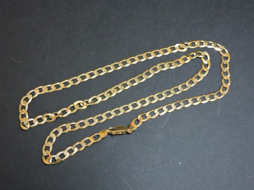 Lot 52 - A 9ct gold filed curb link chain