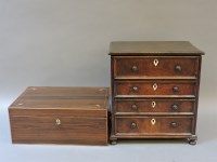 Lot 438 - A strung rosewood work box