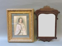 Lot 543 - Victorian School
PORTRAIT OF A YOUNG LADY
Watercolour
28 x 18cm;
and a mahogany wall mirror