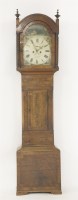 Lot 485 - An inlaid mahogany longcase clock