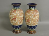 Lot 287 - A pair of Doulton vases