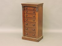 Lot 491 - A Victorian walnut Wellington chest