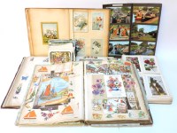 Lot 524 - Five albums of postcards and scraps