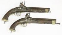 Lot 103 - Two flintlock East India Company cavalry pistols