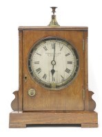 Lot 316 - A Victorian mahogany night watchman's clock