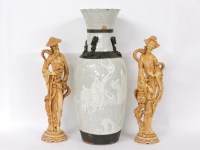 Lot 1244 - A metal mounted crackle glazed Chinese vase