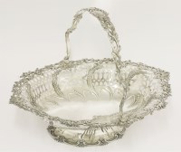 Lot 91 - A Victorian silver swing-handled basket