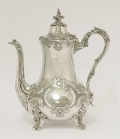 Lot 86 - A Victorian silver coffee pot