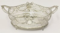 Lot 84 - An Edwardian silver two-handled basket