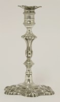 Lot 83 - A George III silver taperstick