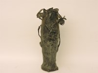 Lot 1306 - An Art Nouveau pewter vase