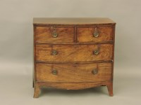 Lot 835 - A 19th century mahogany bow front chest of drawers
91cm wide