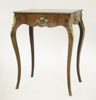 Lot 421 - A French walnut and crossbanded side table