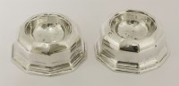 Lot 196 - A pair of George I silver trencher salts