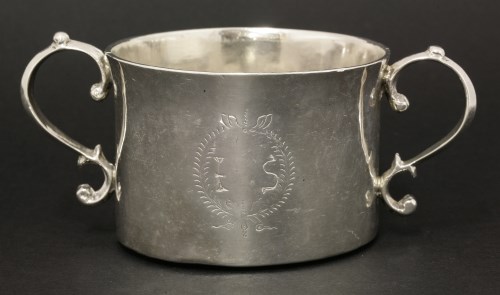 Lot 201 - A Commonwealth/Charles II Irish silver two-handled porringer