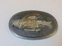 Lot 118 - A 19th century bronze of a dead finch