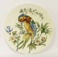Lot 317A - A large French pottery hand-painted charger