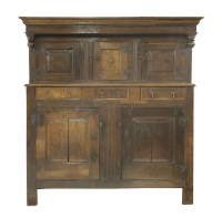 Lot 552 - An oak court cupboard