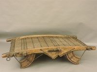 Lot 475 - A large Indian wood and metal bound coffee table